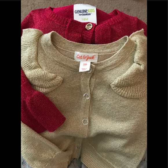 Cat & Jack &Genuine Kids Oshkosh Other - Sparkling Toddler Cardigans Bundle NWT
